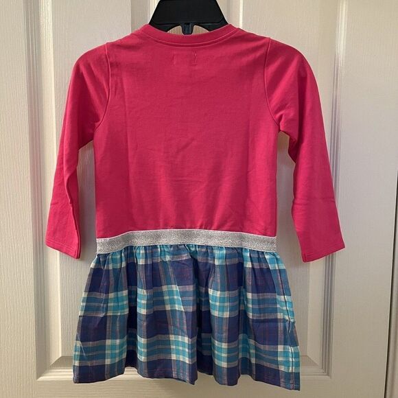 Hatley Shiny Apple Fun Elastic Waist Dress Pink Plaid Skirt Girls Size 4 NWT - Picture 10 of 12